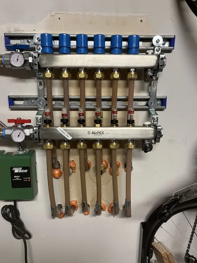 Plumber performing Gas Line Installation at a residential property in Fabens